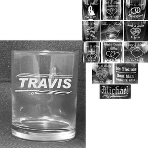 Personalisierte Steine Whisky Gläser Lasergravur Hochzeit Party Bräutigam Geschenke - Bild 1 von 16