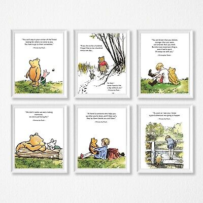 Winnie The Pooh Nursery Room Decor, Kids Wall Decor, 9 Prints • 100.45$