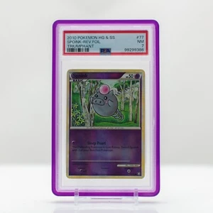 Pokemon Spoink #77 Reverse Holo 2012 Triumphant - PSA 7 NM - Picture 1 of 4
