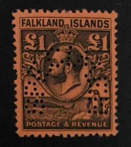 MOMEN: FALKLANDINSELN SG #126s PROBEN 1929 NEUWERTIG OG VLH SET #63022 - Bild 1 von 2
