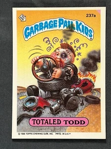 1986 Topps Garbage Pail Kids Series 6 TOTALED TODD 237a GPK Trading Card Sticker - Picture 1 of 2
