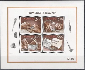 Noruega 1991 2038, NK 1119-22 BL 14, Día del Sello, MNH, MI BL 15, SC #998. - Imagen 1 de 1