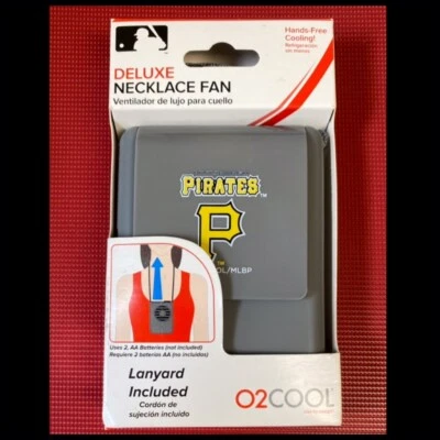 PITTSBURG PIRATES Fan Deluxe Necklace Fan O2COOL Personal Cooling Battery MLB - Image 1 of 4