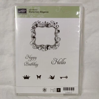 Stampin' Up! ELEGANCIA ELEMENTAL Juego de sellos adhesivos formas elegantes bordes y cotizaciones Foto 1 de 4
