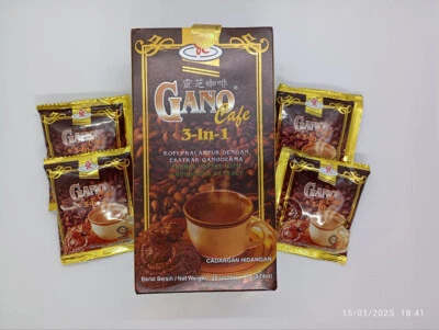 Gano Excel Gano Cafe 3 in 1 Premix Coffee with Ganoderma 20 Sachets x 21g 0.74oz - Image 1 of 4