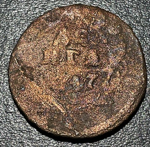 1747 Russia Empresses Elizabeth I AE Copper Denga 1/2 Kopeck 6.35g Russian Coin - Picture 1 of 3