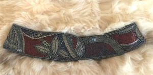 WOMEN'S SOFT WAIST BELT JEROMES MS MULTICOLORED SEQUINS 24 - 26" WAIST - Picture 1 of 7