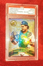 MIKE PIAZZA 1996 STADIUM CLUB EW2 EXTREME WINNERS REFRACTOR FOIL PSA 10 🔥SILVER