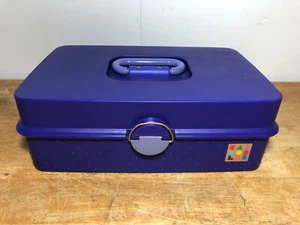 Vintage lila Caboodle Tabletts 14 3/" lang x 9" breit - Bild 1 von 12