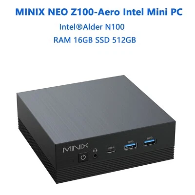 MINIX NEO Z100-Aero Intel N100 mini pc RAM 16GB SSD 512GB Windows 11 pro home pc - Image 1 of 4