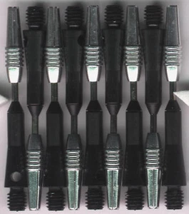 1,75 pulgadas. Ejes de dardos de aluminio con resorte de onda de choque negra 2ba: 3 por juego - Imagen 1 de 4