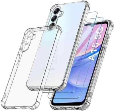 Case For Samsung Galaxy A15 Clear Shockproof Phone Cover Glass Screen Protector