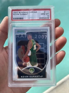 2007 Bowman Chrome #111 Kevin Durant 1225/2999 PSA 10 - Picture 1 of 3