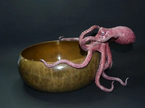 Bronzeguss Kunst Sammlung, Oktopus Schale, Aschenbecher, Aufbewahrung, Wohndeko - Bild 1 von 15