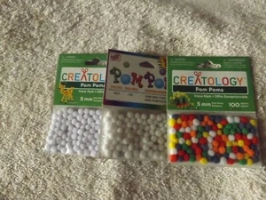 Embellecimientos Creatology Pom Pom 3 nuevos paquetes sellados con 100 cada uno - Imagen 1 de 2