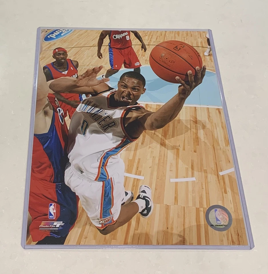 Russell Westbrook Oklahoma City Thunder Photofile Original 8 X 10 Action Photo! - Image 1 of 1