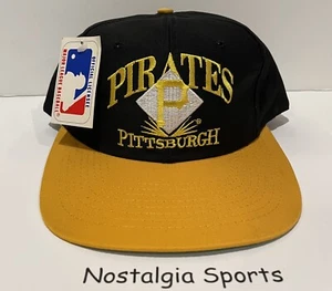Vintage 90s PITTSBURGH PIRATES EDS WEST Signature SNAPBACK HAT NEW Old Stock NWT - Picture 1 of 6