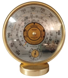 BAROMETRE THERMOMETRE JAEGER en LAITON Outil Mesure Climat Temps 12VAIS 02/05 - Bild 1 von 10