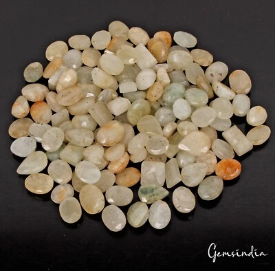 120 Pc Natural Yellow Beryl Aquamarine Mix Cut Loose Untreated Gemstones~ 1500Ct - Image 1 of 4