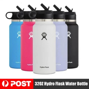 32OZ Hydro Flask Water Bottle Stainless Steel Wide Mouth with Straw Lid Hot!!! - Picture 1 of 21
