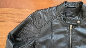 SIRICCO Women's Lamb Leather Sheep Skin Jacket Black Size L Black Short Length - Picture 1 of 4