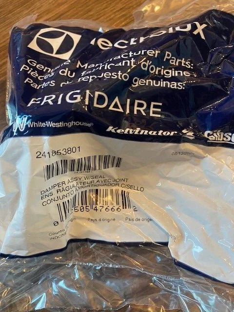 Conjunto de amortiguador de refrigerador Frigidaire original OEM 241853801 Foto 1 de 1