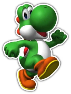 Divertida calcomanía adhesiva para parachoques de coche de dibujos animados Dino Super Mario - 3"" o 5"" - Imagen 1 de 1