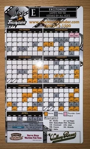 2007-08 STOCKTON THUNDER ECHL HOCKEY MAGNET SPIELPLAN - VALLEY BREW/DREYER'S - Bild 1 von 1