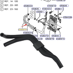 T/M Oil Cooler Line Hose fit Mitsubishi Lancer CX5A CY5A 2007-2017 2WD 2922A226 - Picture 1 of 6