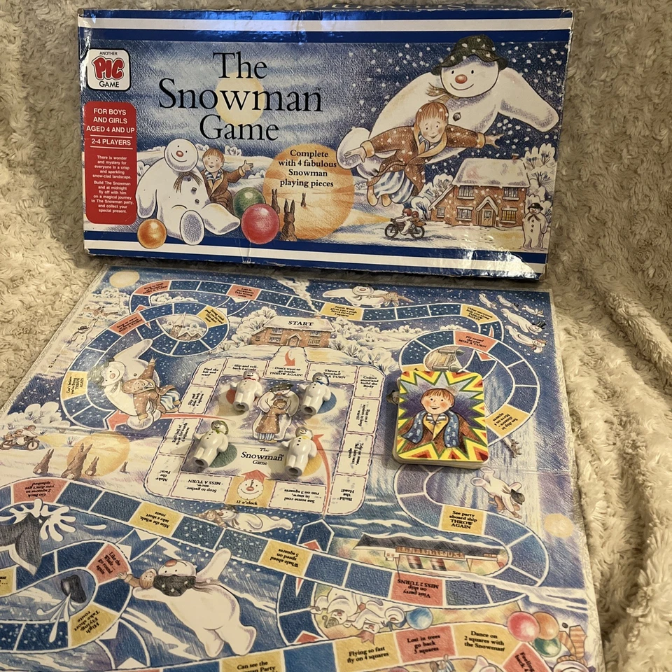 Vintage Rare The Snowman Board Game 1987 PIC Games  - Image 1 of 4