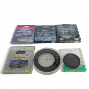 Set of 6 Digital Camera Lenses 67mm 52mm 82mm 77mm Preloved Multicoloured - Picture 1 of 9