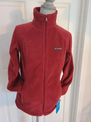 Jaqueta Feminina de Lã Columbia - Vermelho Escuro - Tamanho Pequeno - Nova Com Etiqueta para Inverno Ao Ar Livre - Imagem 1 de 4