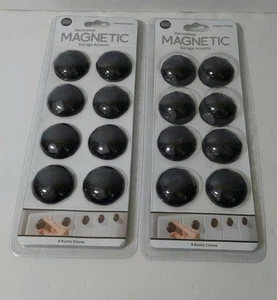 JUEGO DE 2 herrajes creativos de plástico negro decorativo juego de mangos magnéticos paquete de 8. - Imagen 1 de 2