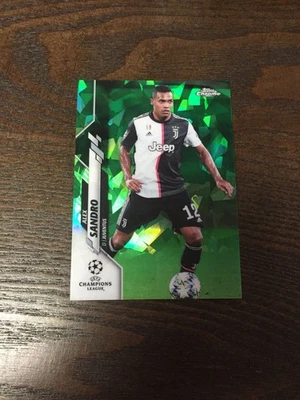 2019-20 Topps Chrome Sapphire Alex Sandro Juventus Green 14/75 Rookie RC - Image 1 of 2