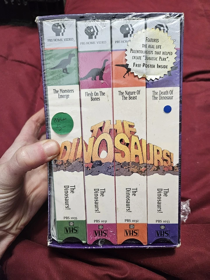 SEALED The Dinosaurs PBS Home Video Box Set VHS Tapes w/ Free Poster Inside 1993 - Image 1 of 4