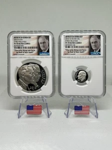 2015 W March Of Dimes Set $1 Early Releases And 10c Silver PF70 Ultra Cameo NGC - Picture 1 of 3