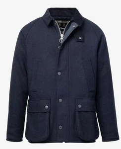 Abrigo Chaqueta Barbour Bedale Tartán Lana Escocesa Forro Acolchado Azul Marino Para Hombre M $550 - Imagen 1 de 10