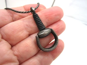Gorgeous Estate GUCCI Sterling Silver HORSEBIT 21.6 Gram Pendant Necklace - Picture 1 of 4