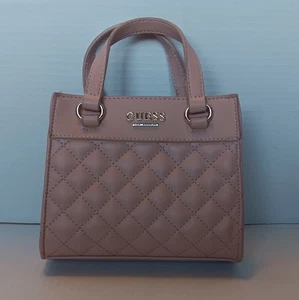 Guess Tufted Handbag Satchel Top Handle or Crossbody Hand Bag Mini Pink NO chain - Picture 1 of 9