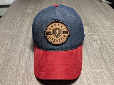 Sombrero estilo de vida de hockey Gongshow azul rojo gamuza incorporado en el vestuario Snapback Foto 1 de 4