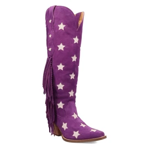 Dingo Stiefel Damengröße 8,5 M Superstar lila Wildleder Cowboy Western Fransen $ 200 - Bild 1 von 11