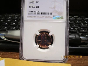 1953 P NGC Lincoln Cent RD Proof +++++ 66 - Picture 1 of 6