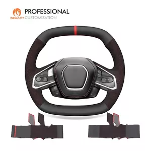 MEWANT Mesh Alcantara Leather Steering Wheel Cover for Chevrolet Corvette C8 Z06 - Picture 1 of 10