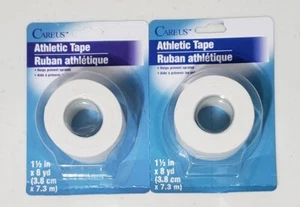 SET OF 2 CareUs Athletic Tape 1-1/2In x 8Yd/Roll Sport Bandage Ankle Wrist - Picture 1 of 1