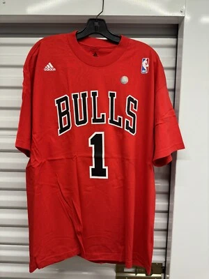Camiseta deportiva vintage Y2K Adidas Derek Rose Chicago Bulls Deadstock XXL Deadstock Foto 1 de 3