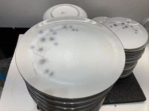 Creative Fine China Atomic Platinum Starburst #1014, Dinner Plate Retro - Bild 1 von 5