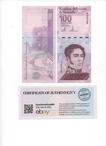 Venezuela 100 Digitales Cantidad 2 2023 UNC 100 Millones Bolívares Soberano - Imagen 1 de 5