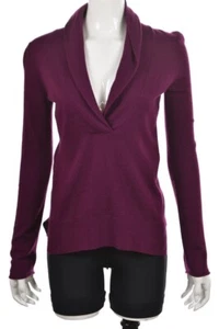 Suéter J Crew Talla XS Ciruela Lisa Cuello en V Mangas Largas Prenda para el torso informal - Imagen 1 de 4
