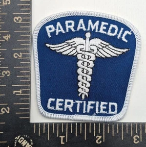 Certified Paramedic Patch – Blue & White EMT Caduceus Emblem - Picture 1 of 2