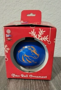 Glass Ball Ornament Denver Broncos Blue and Orange Forever Collectibles - Picture 1 of 5